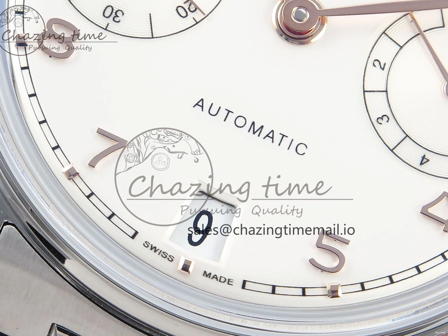 MIROTIME 0324 Portugieser Auto IWC0562A APSF 1:1 Best Edition White RG Dial on SS Bracelet A Unique 6991